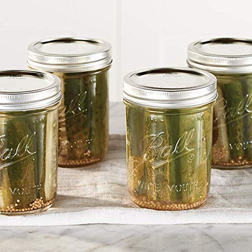 Close-up of Ball jar label area highlighting writable surface for organization