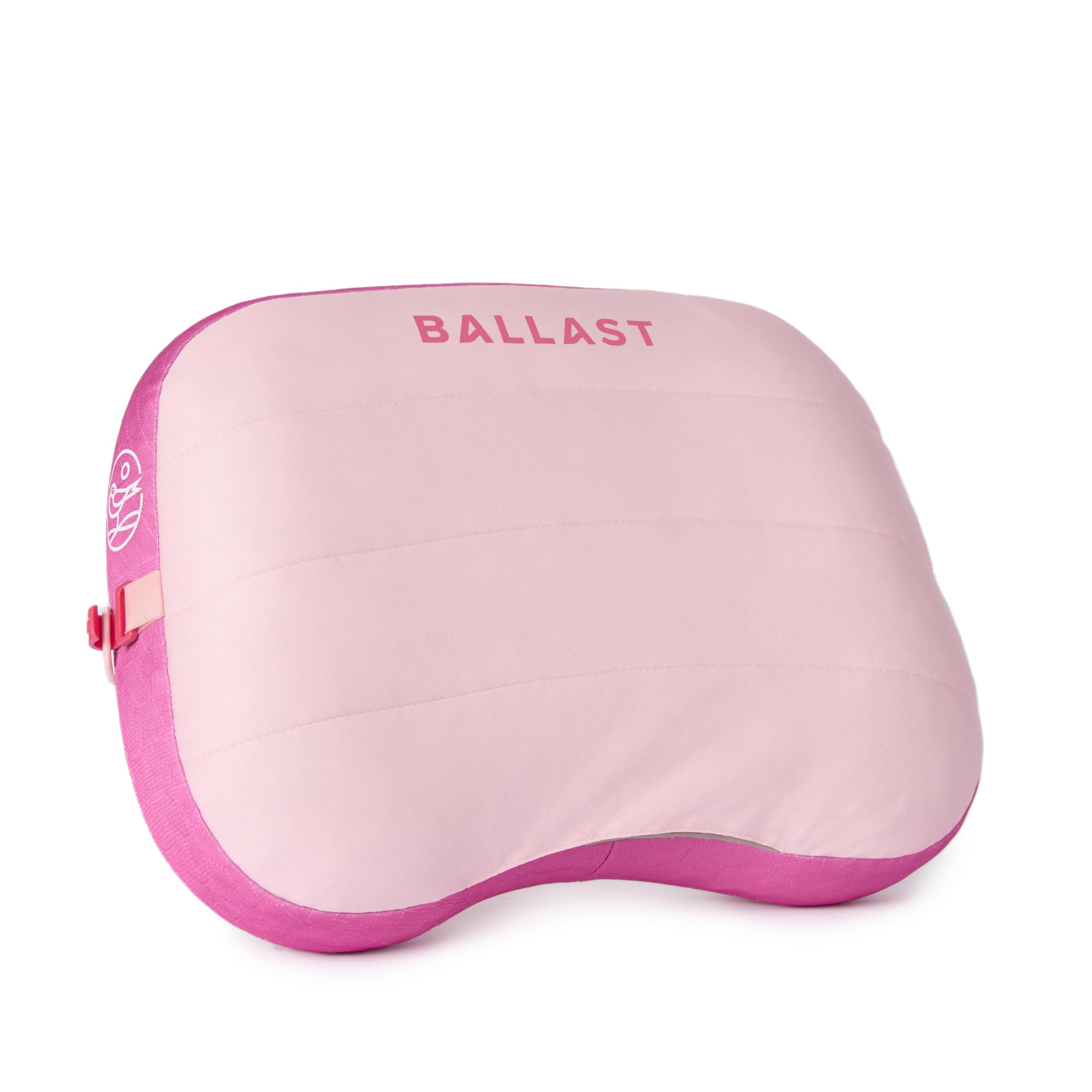 Ballast front view flamingo pink pillow showing shape and color benefit comfort
