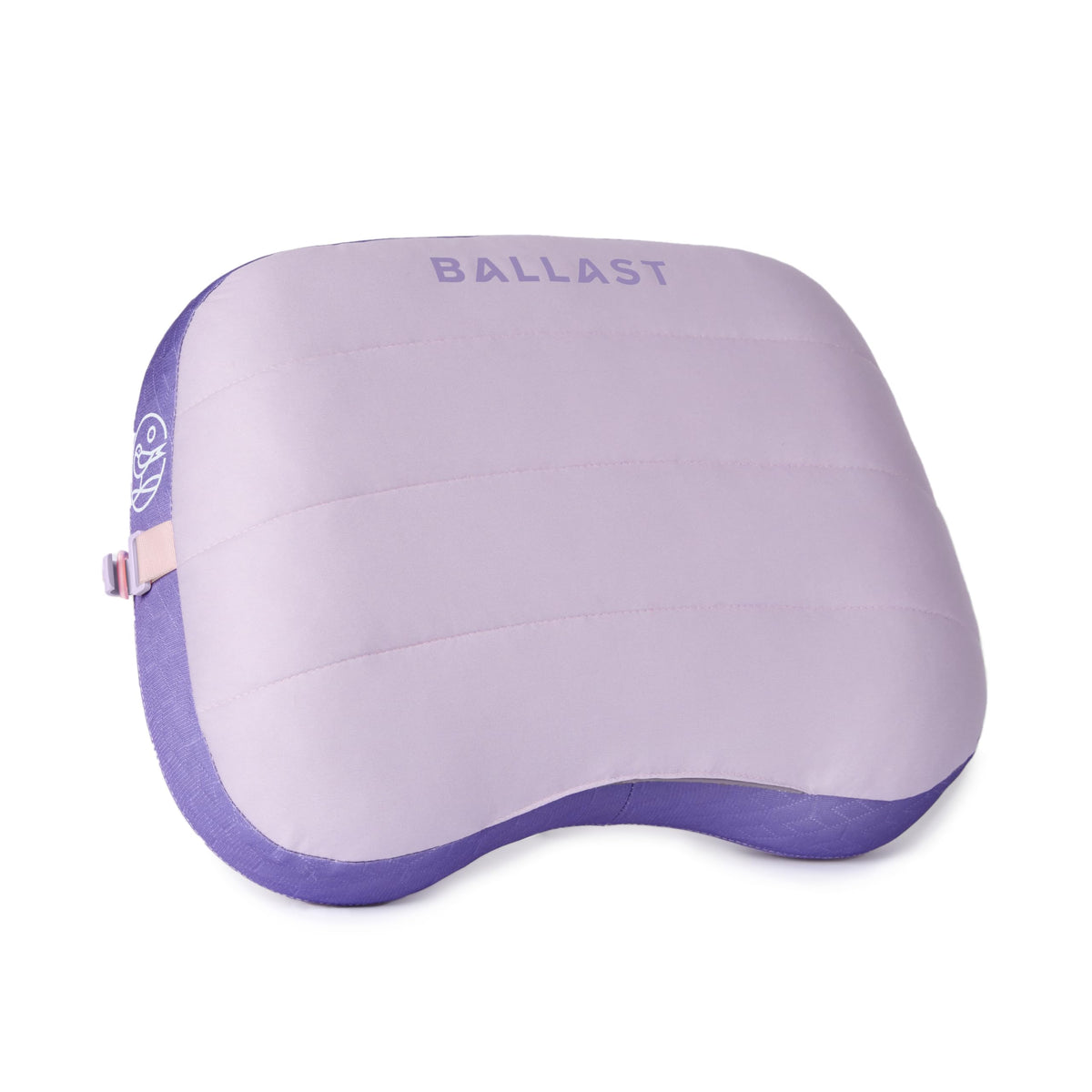 Ballast pillow front view in starlight purple showing shape and comfort