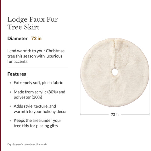 Balsam Hill skirt placed under decorated tree demonstrating clean stand concealment