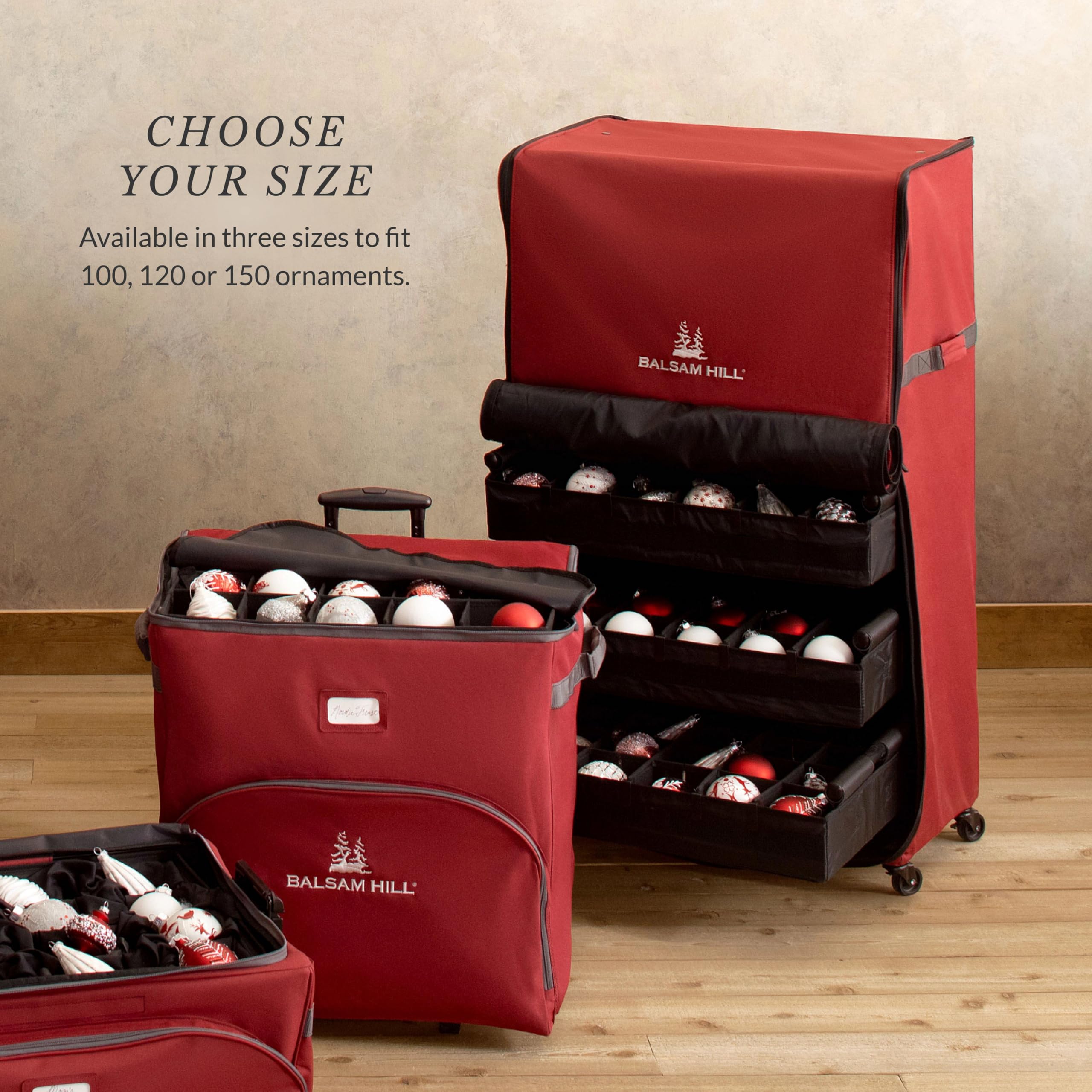 Balsam Hill padded interior cushioning that reduces shock and surface scratches