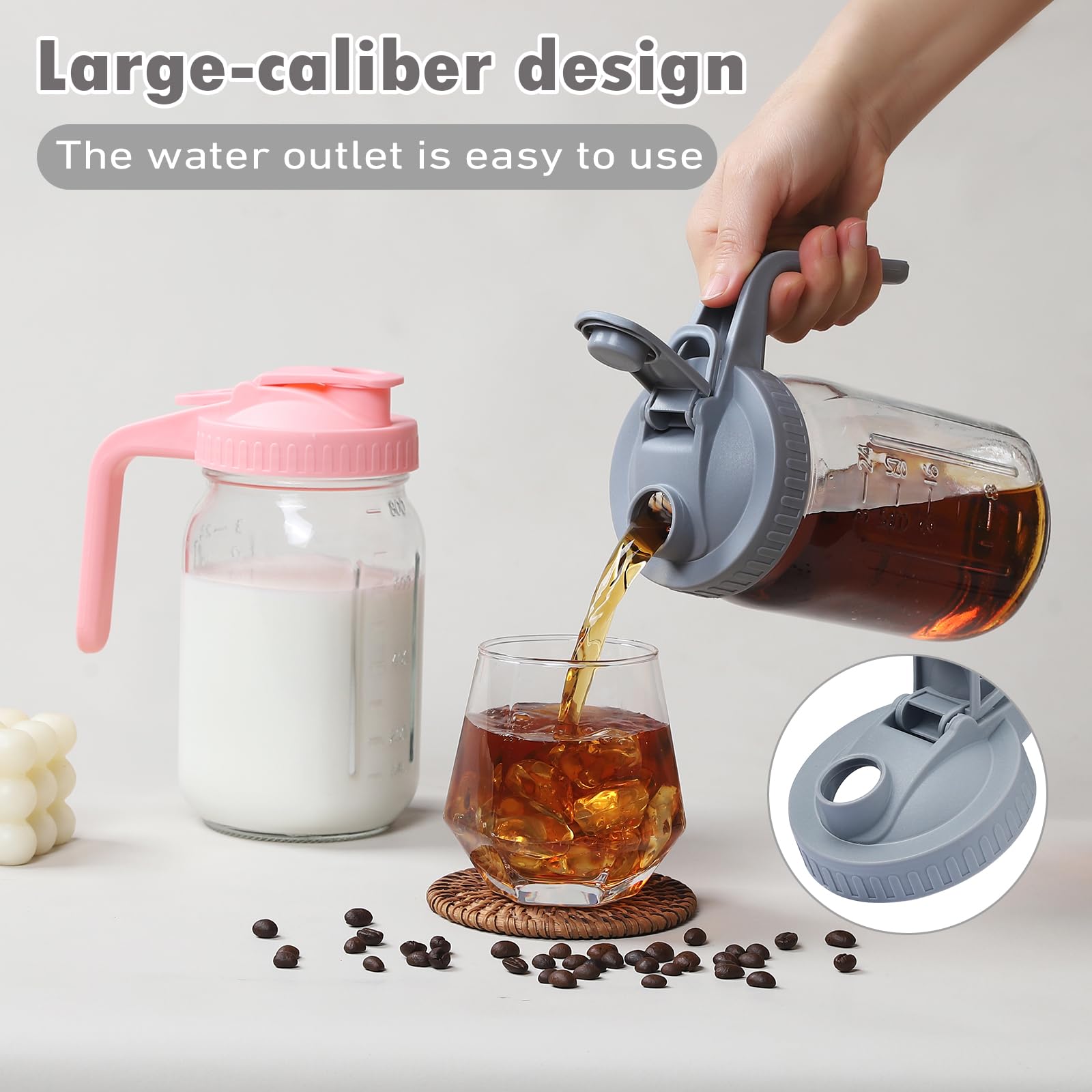 Balter-D ergonomic anti-slip handle being held for steady comfortable pouring