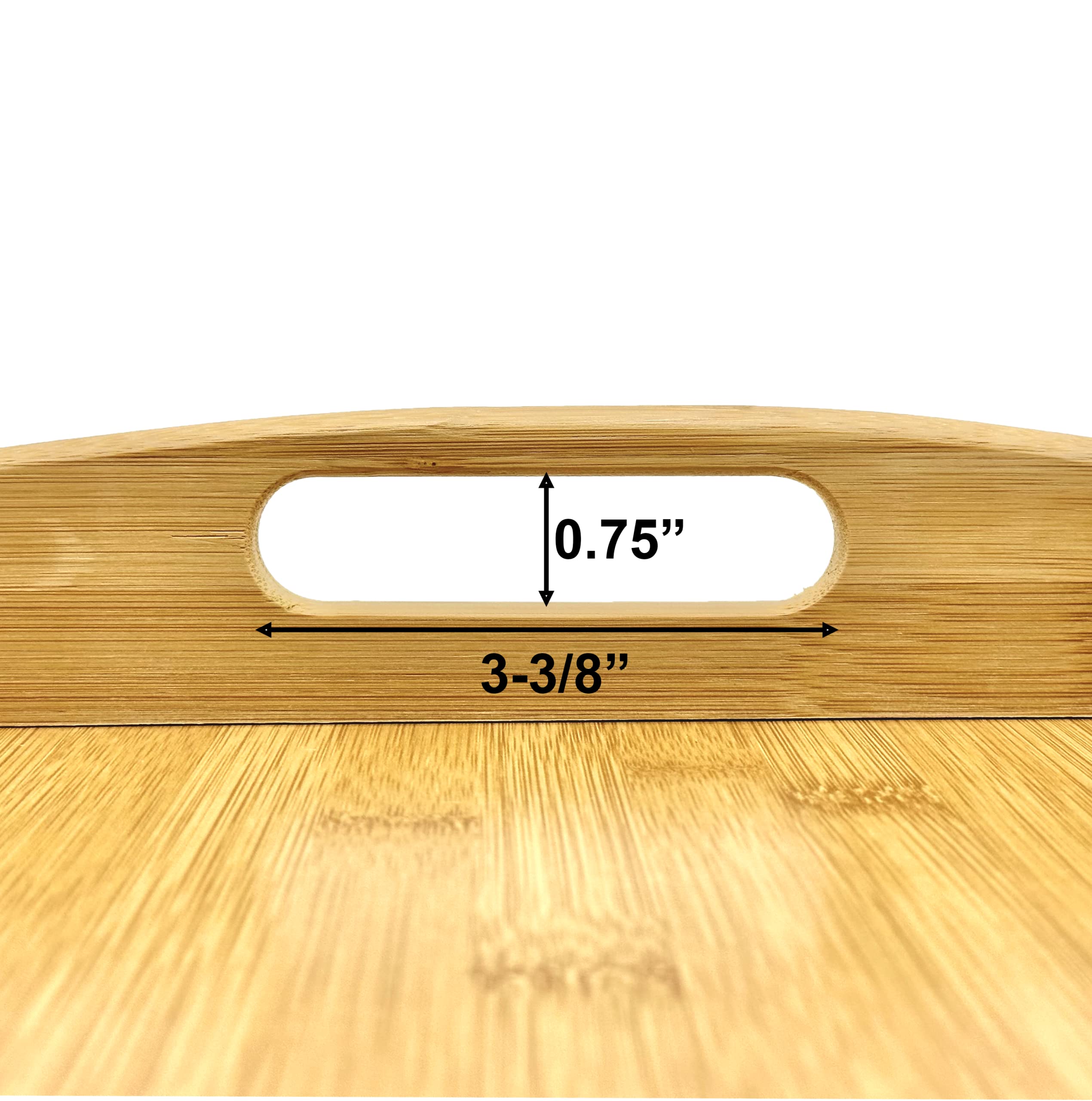 Bam & Boo tray near plates displaying its generous 23.6 by 15 inch surface