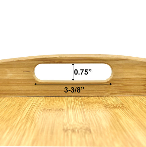 Bam & Boo tray near plates displaying its generous 23.6 by 15 inch surface