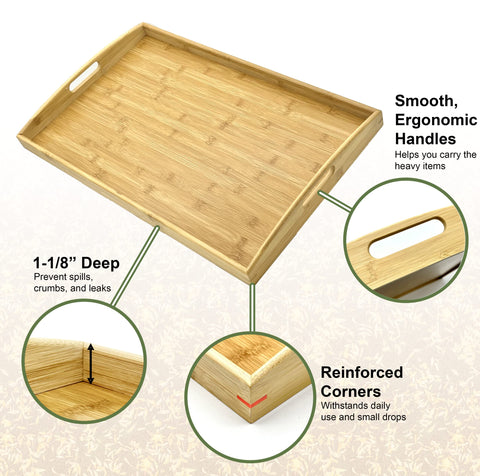 Bam & Boo tray used as tabletop decor organizing candles and small plants