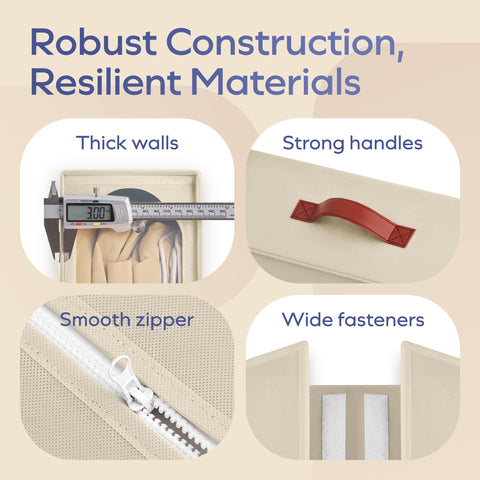 BAMBALIK reinforced handle detail for easy carrying and shelf removal