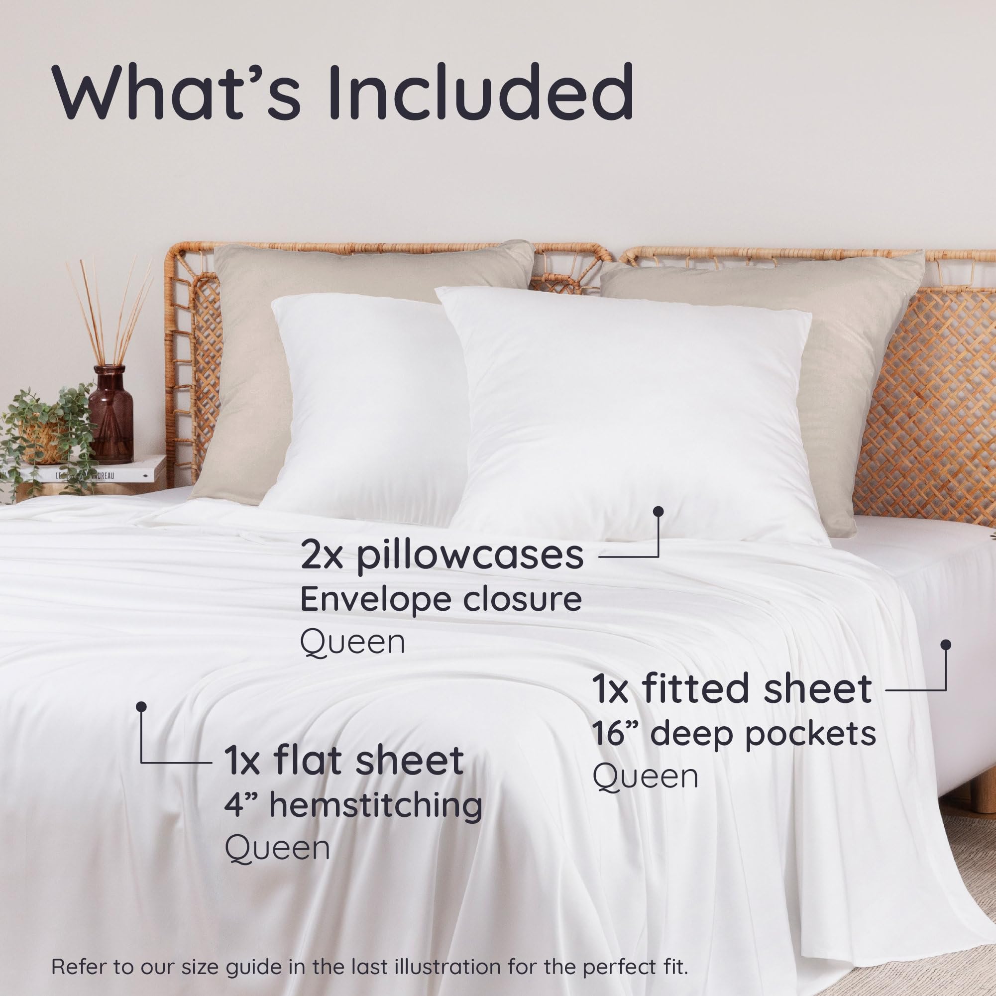 Bambaw fitted sheet corner with elastic and strap for secure fit benefit