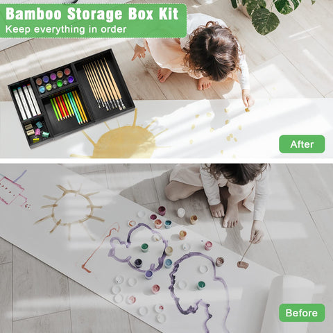 Bambloom trays holding silverware and utensils, keeping kitchen drawers neat and accessible