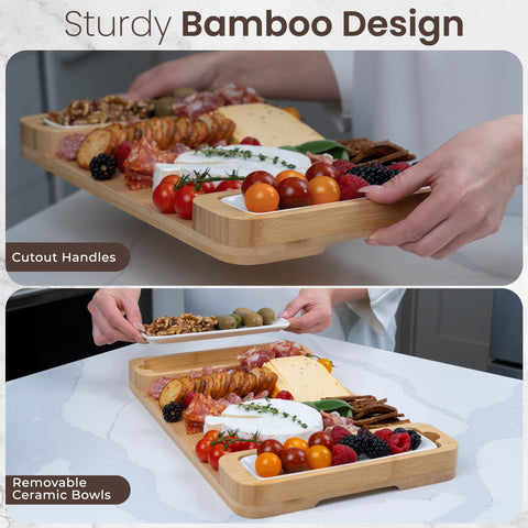 Bambüsi set styled on a table showing elegant party presentation benefits