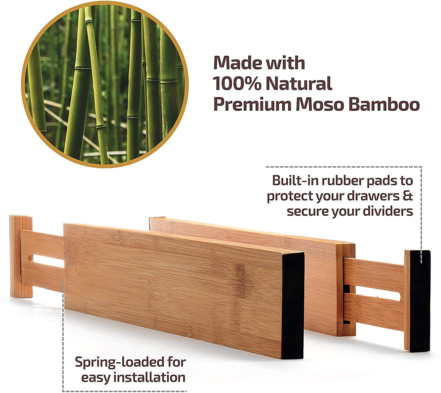 Bambüsi demo measuring a drawer to confirm 16 to 22 inch fit