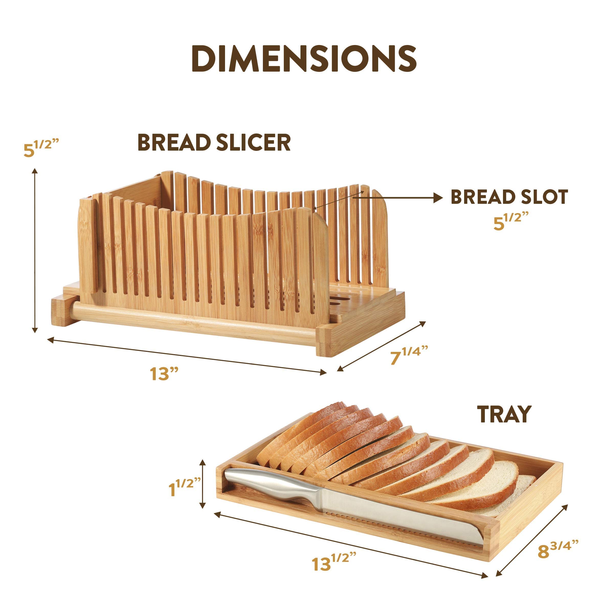 Bambüsi display of three thickness options for toast sandwich and thick slices