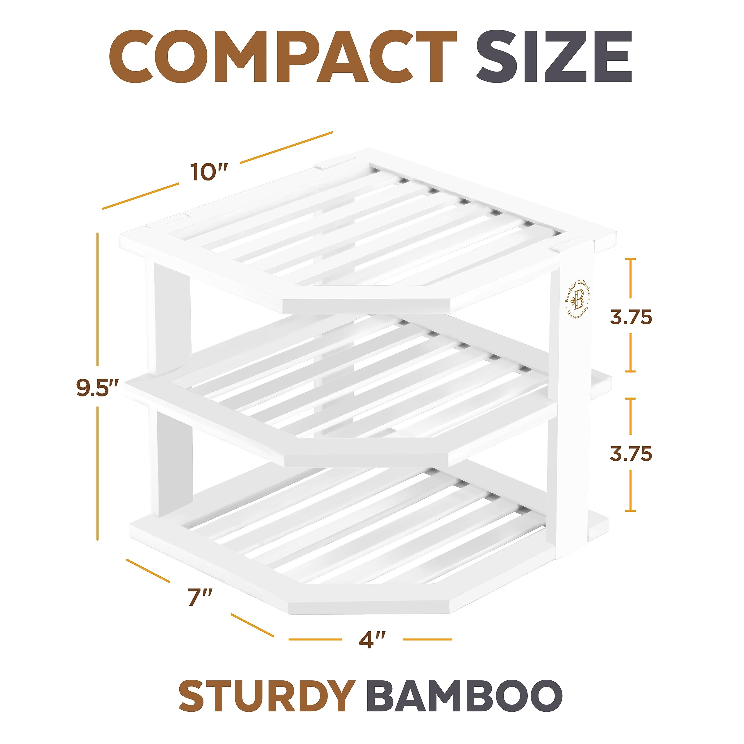 Bambüsi side profile illustrating snug corner fit and space saving