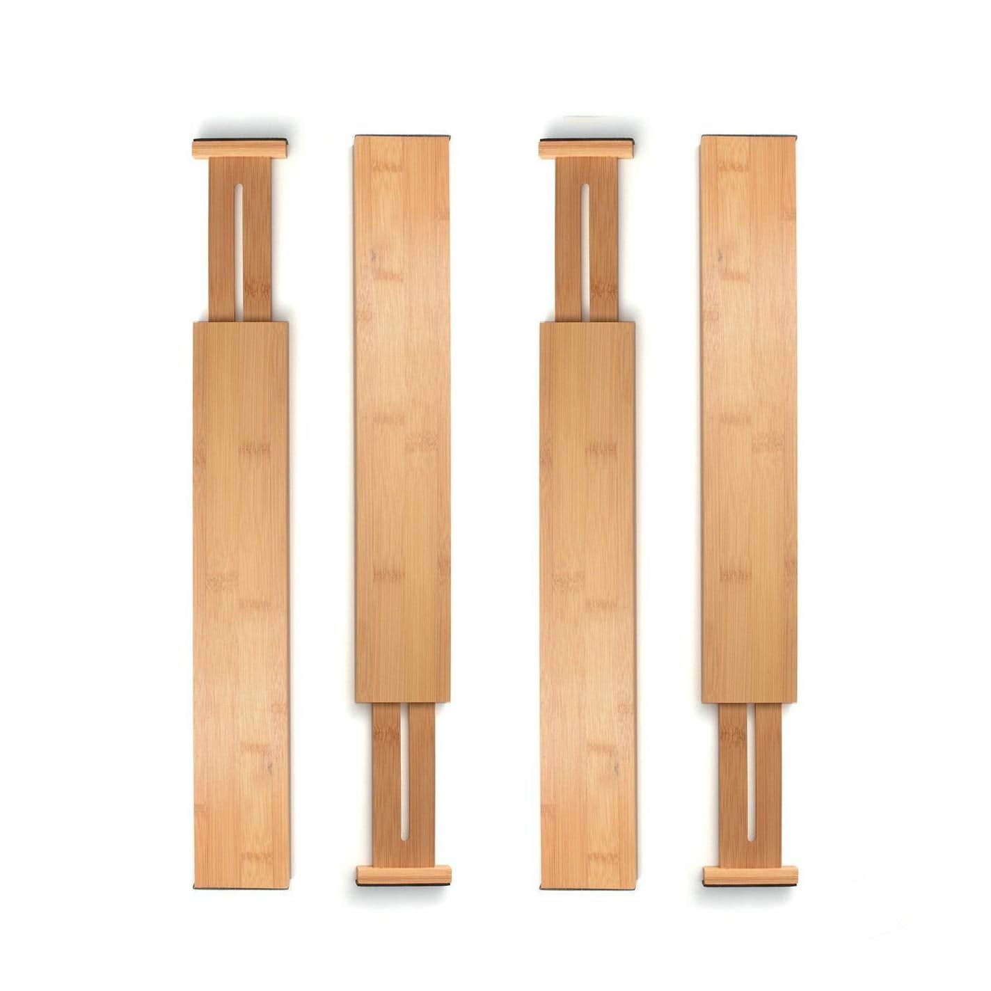 Bambüsi four dividers arranged to demonstrate customizable compartment layouts