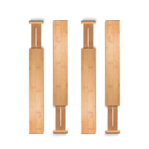 Bambüsi four dividers arranged to demonstrate customizable compartment layouts