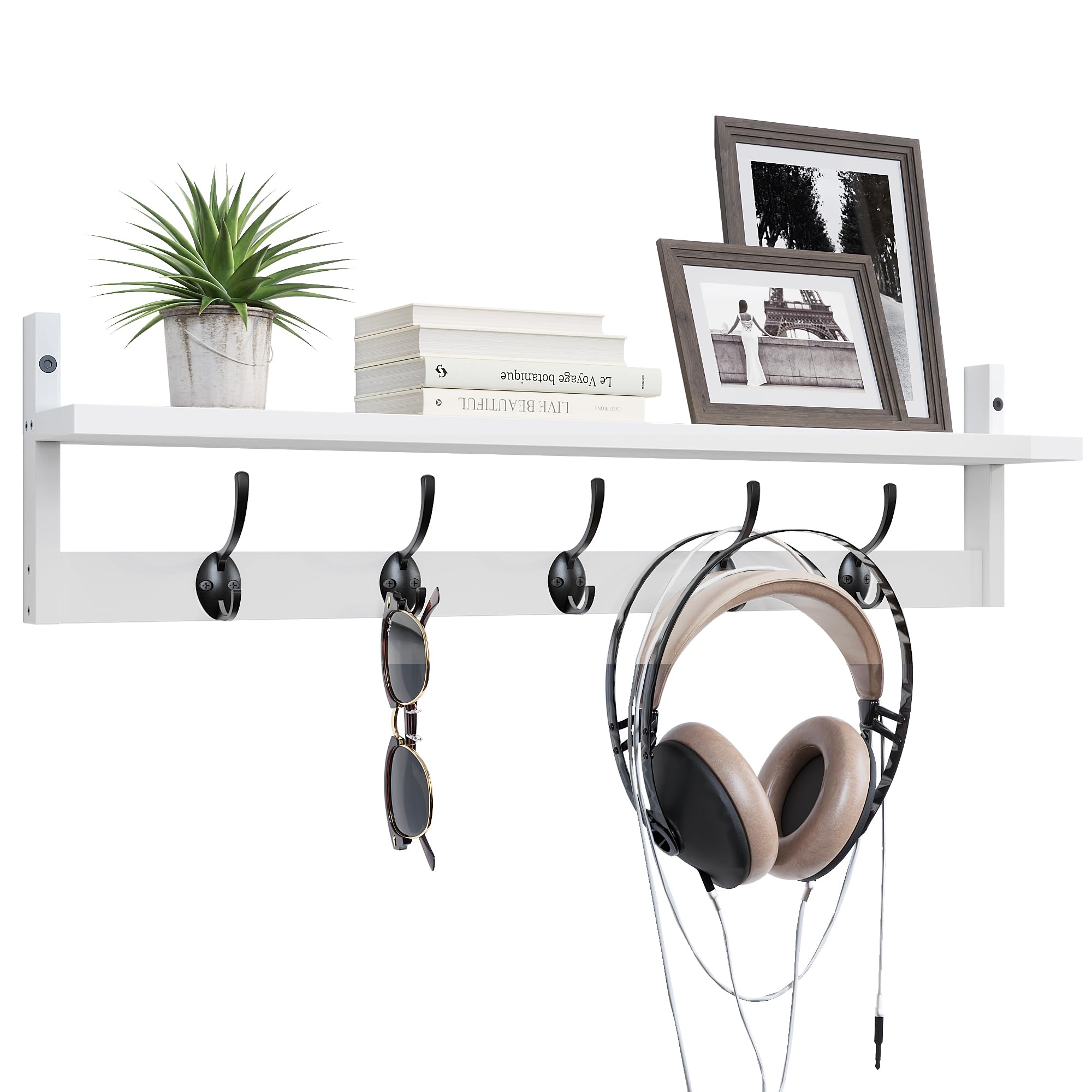 BAMEOS mounted in bathroom with towels showing versatile storage use
