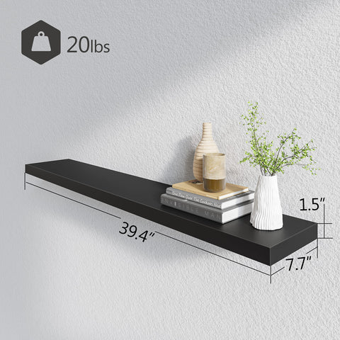 BAMEOS staggered shelves gallery setup showing multiple-shelf focal wall benefit