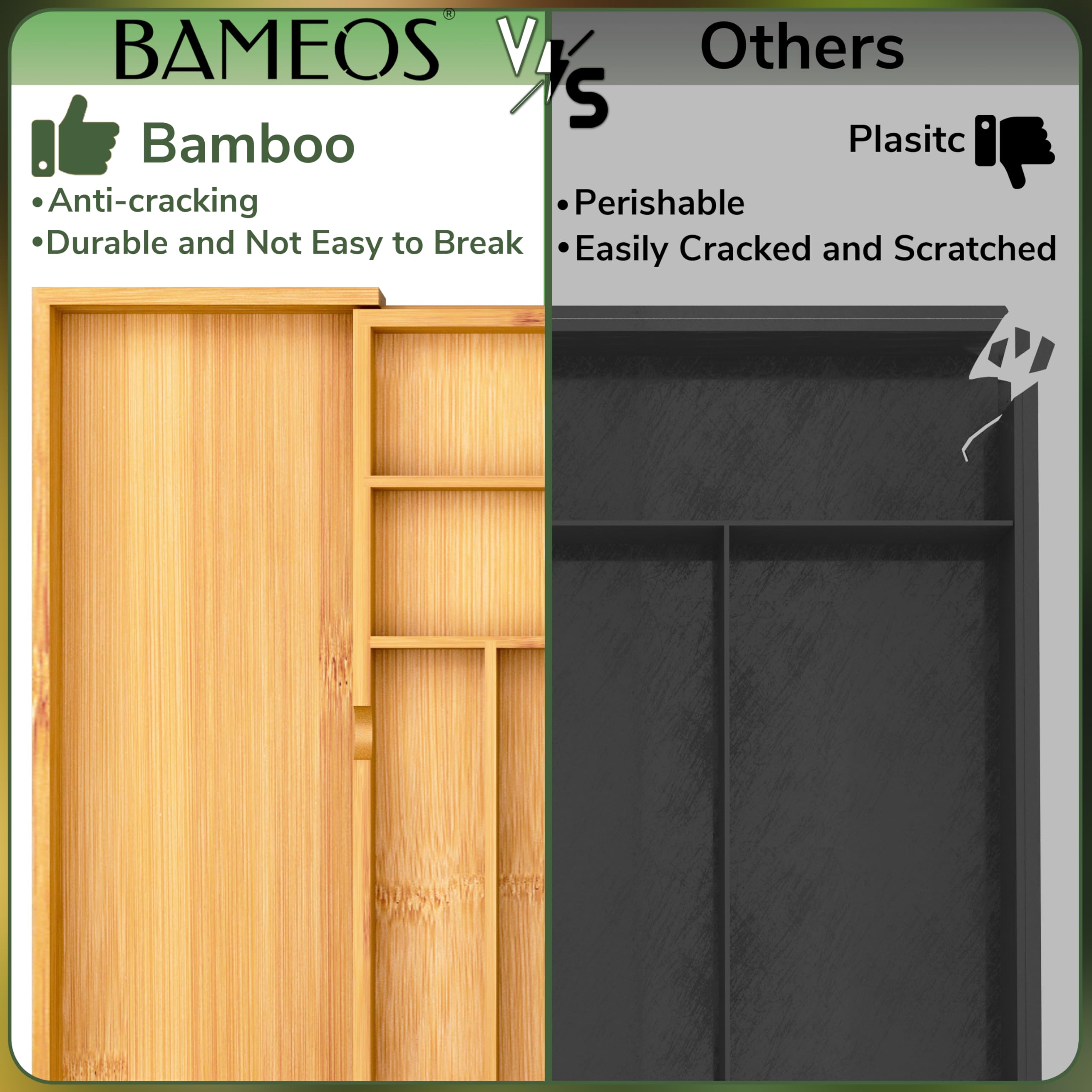 BAMEOS installed in drawer to show size and fit benefit
