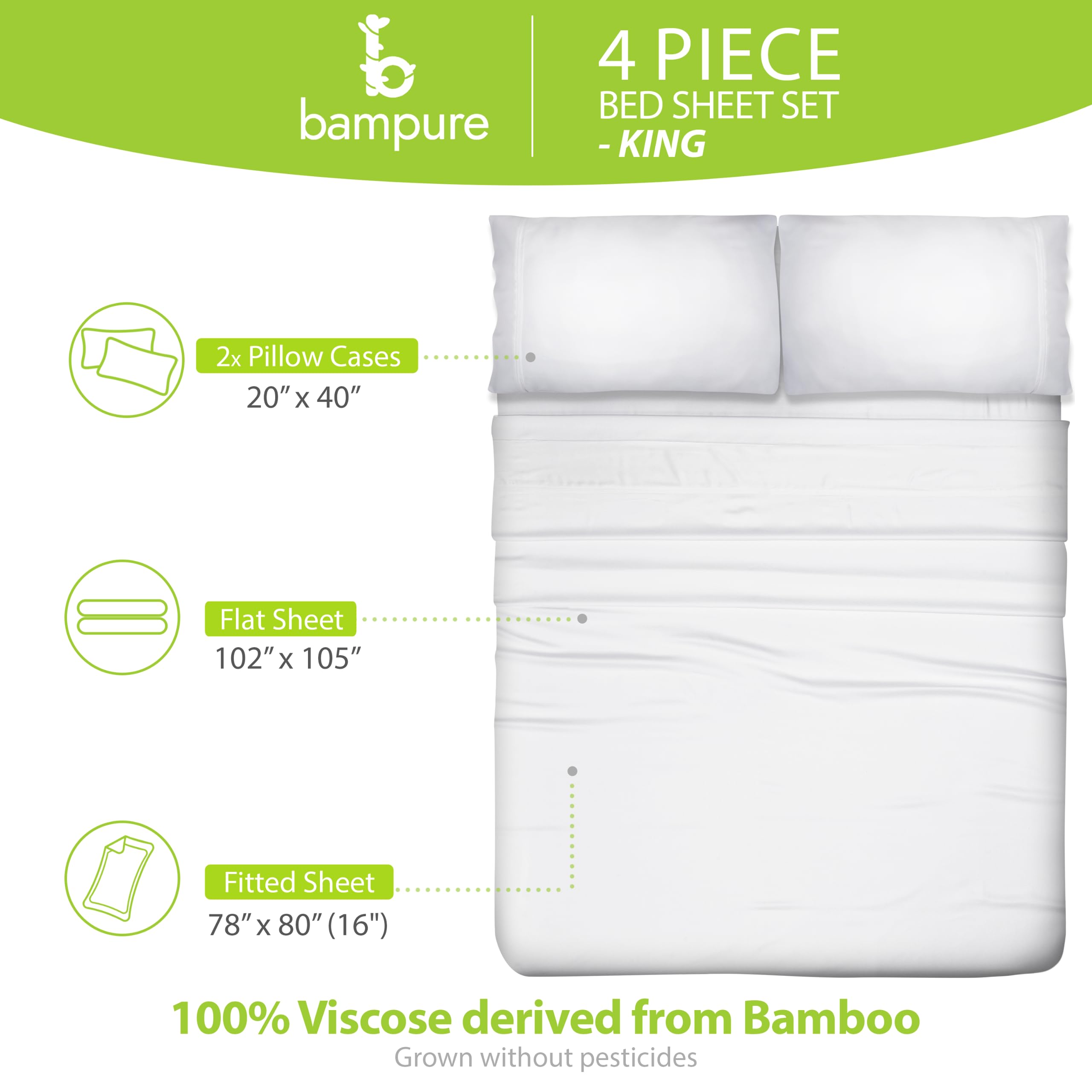 BAMPURE envelope pillowcase closure keeping pillows neatly enclosed