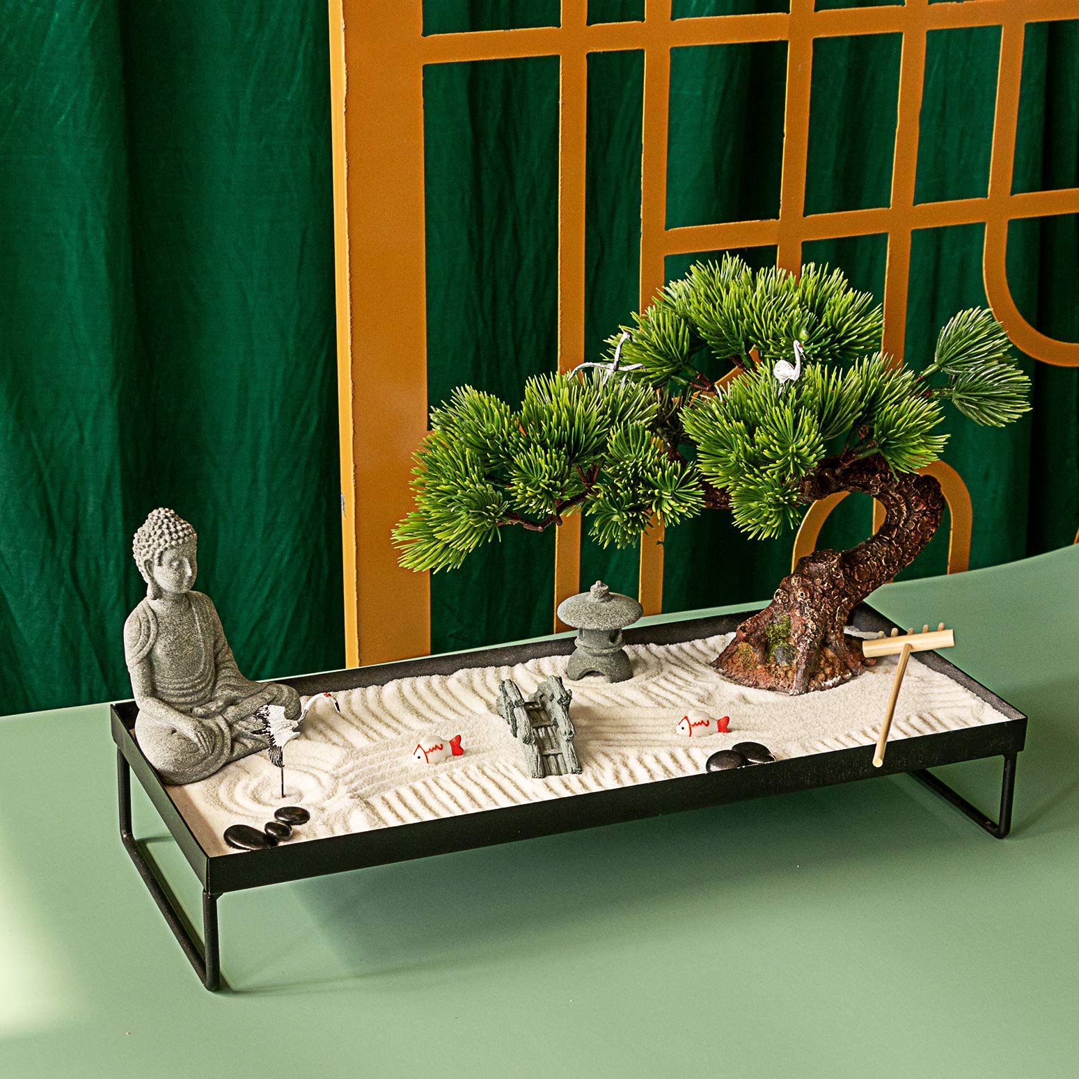 BangBangDa close-up of meditating Buddha figure, detailed calming focal point