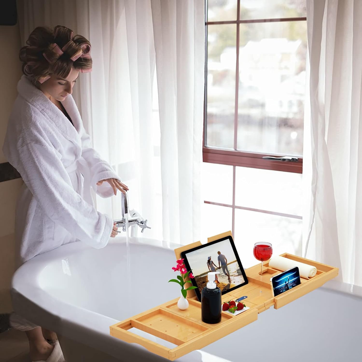 Banlilu detachable soap holder and removable trays for tidy storage