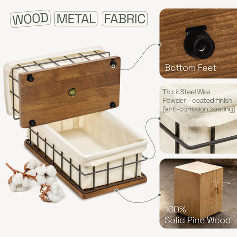 BAOBAB WORKSHOP removable fabric liner detail protecting items and easing cleaning