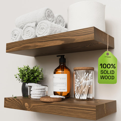 BAOBAB WORKSHOP front view walnut shelf showing clean floating look and warmth