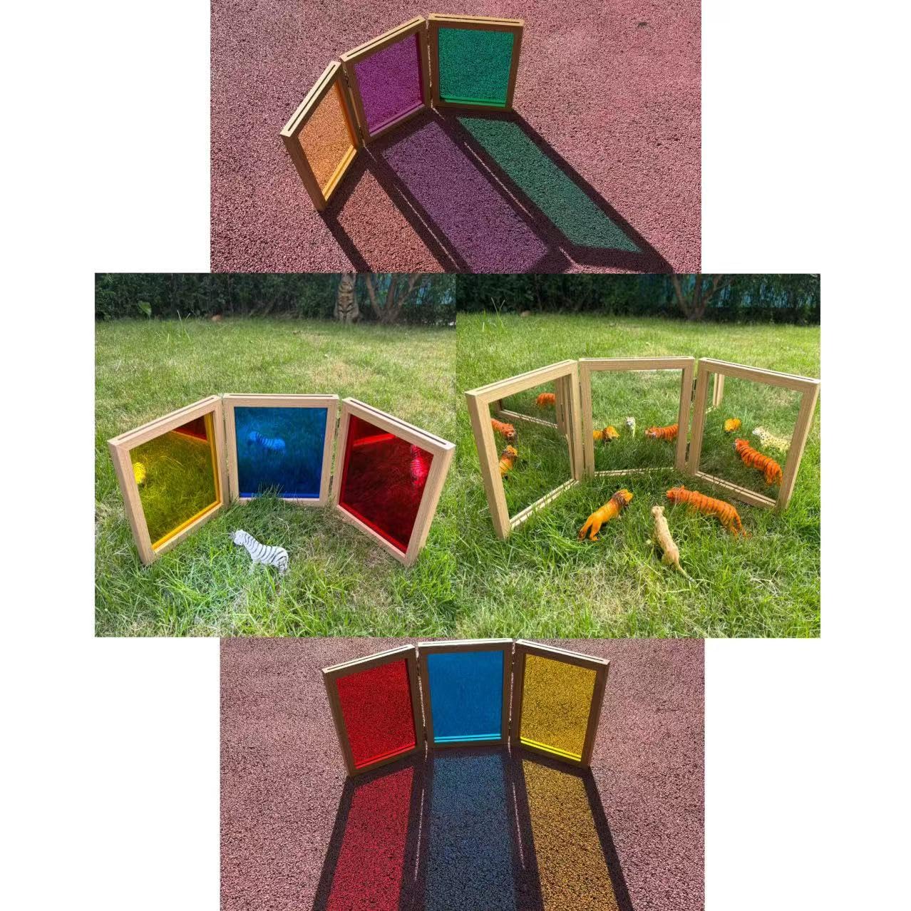 BAOGETONGLER mirror folded compactly to show storage convenience and space-saving benefit