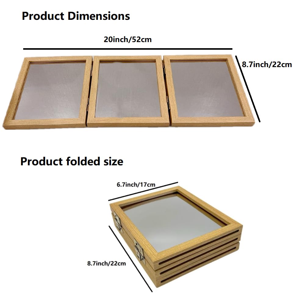 BAOGETONGLER mirror placed on light table demonstrating enhanced light and shadow play