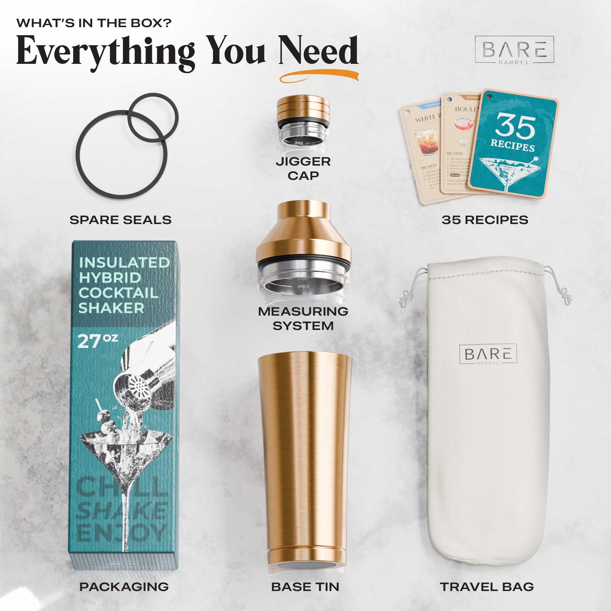 Bare Barrel bartender using shaker at home for consistent chilled cocktails