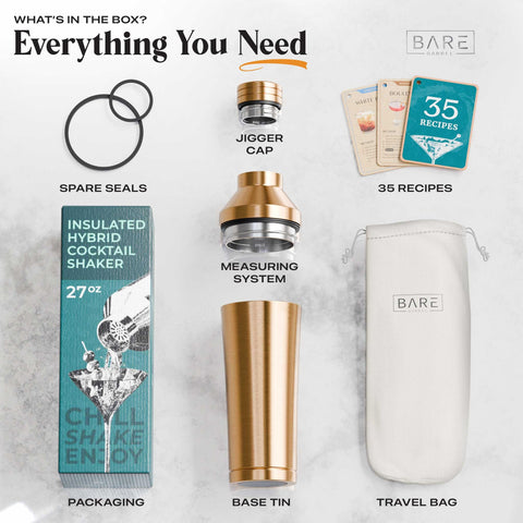 Bare Barrel bartender using shaker at home for consistent chilled cocktails