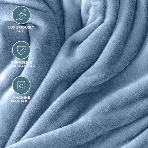 Bare Home blanket rolled compactly for travel-friendly portability and convenience
