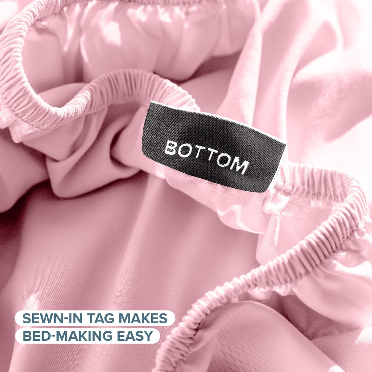Bare Home brushed fabric macro view, highlights ultra-soft breathable finish