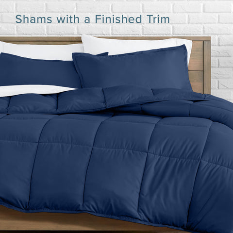 Bare Home comforter in styled bedroom setting showing cozy, modern decor appeal