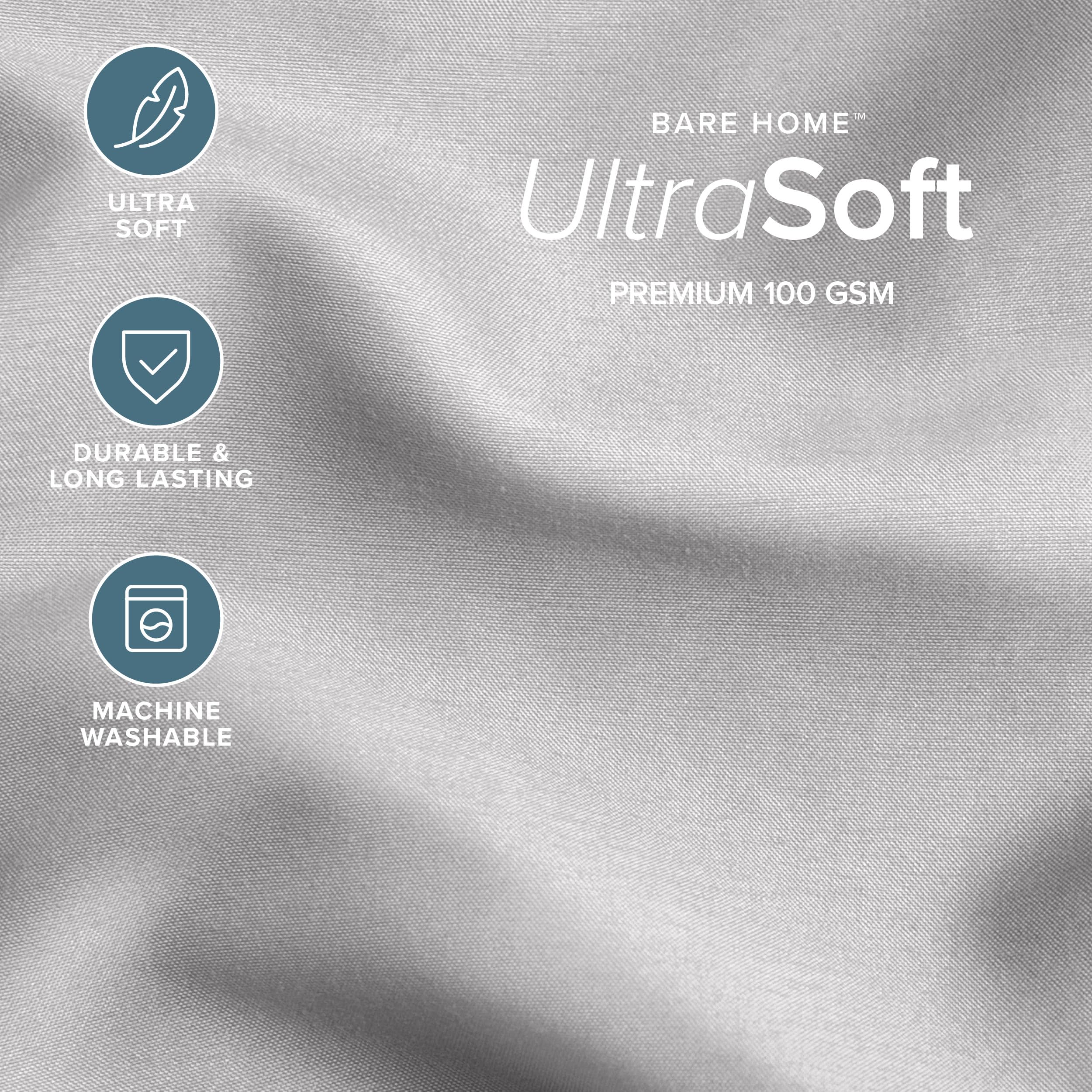 Bare Home brushed microfiber close-up highlighting soft, lived-in feel