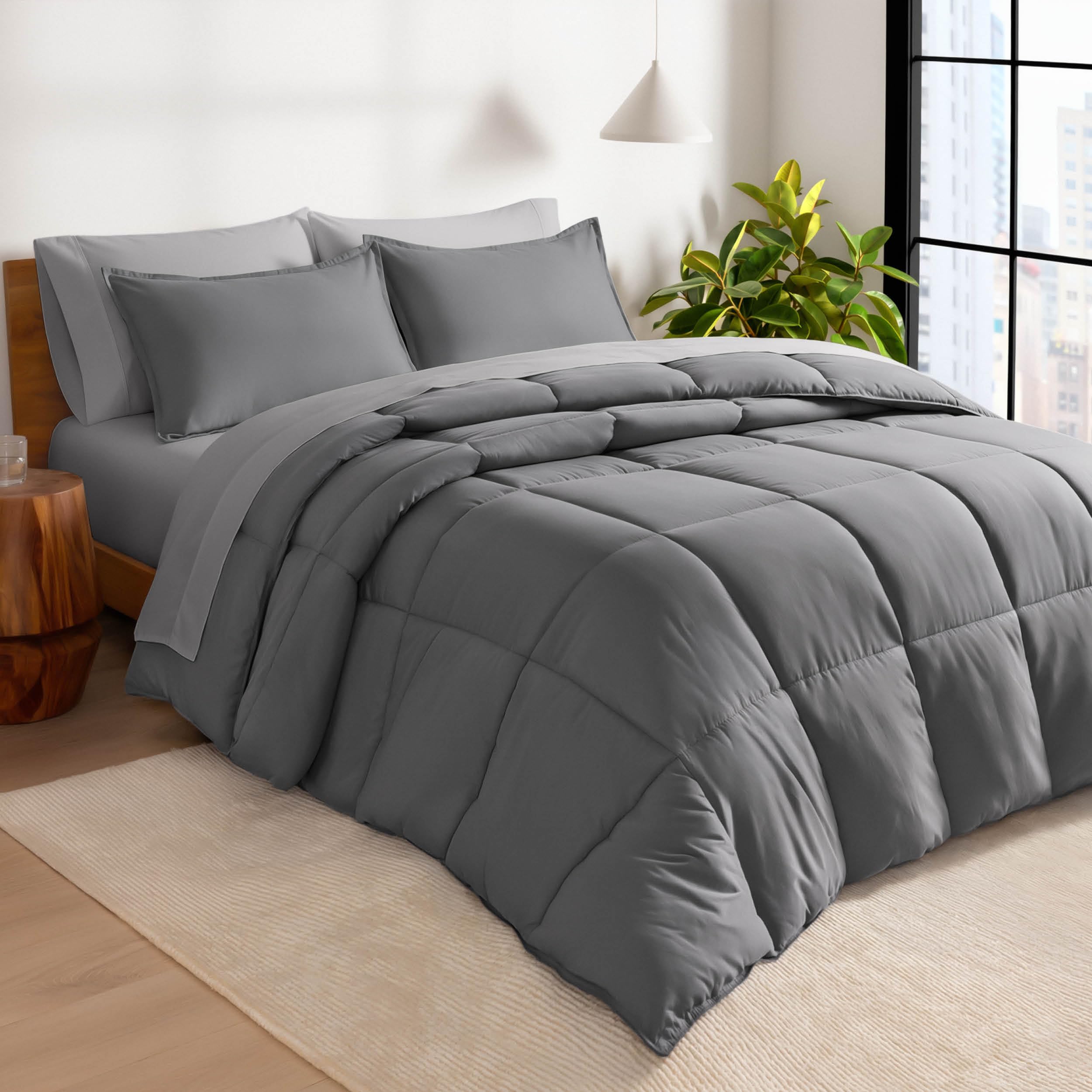 Bare Home close-up of comforter microfiber texture highlighting soft touch