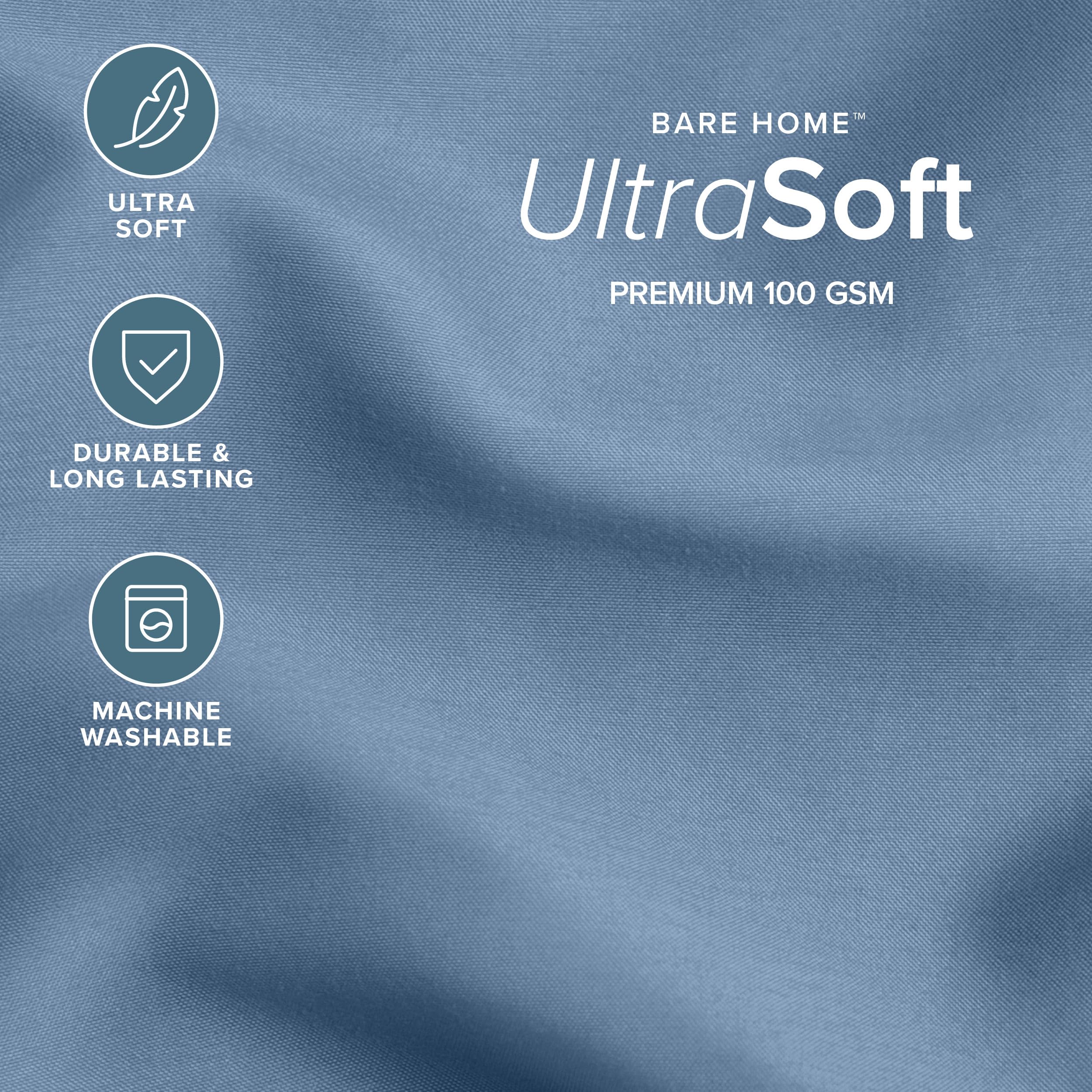 Bare Home brushed microfiber close-up highlighting instant softness