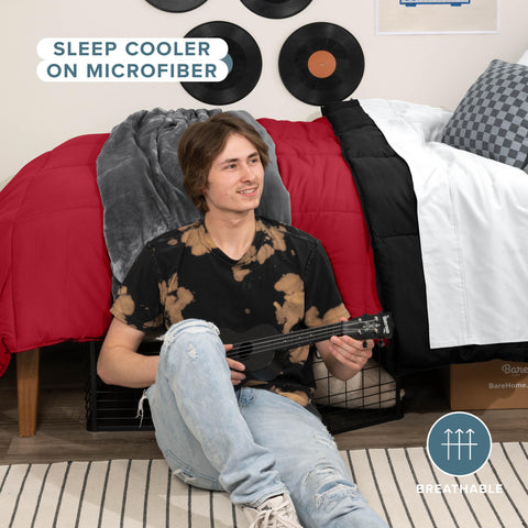 Bare Home internal duvet loops detail for secure cover attachment