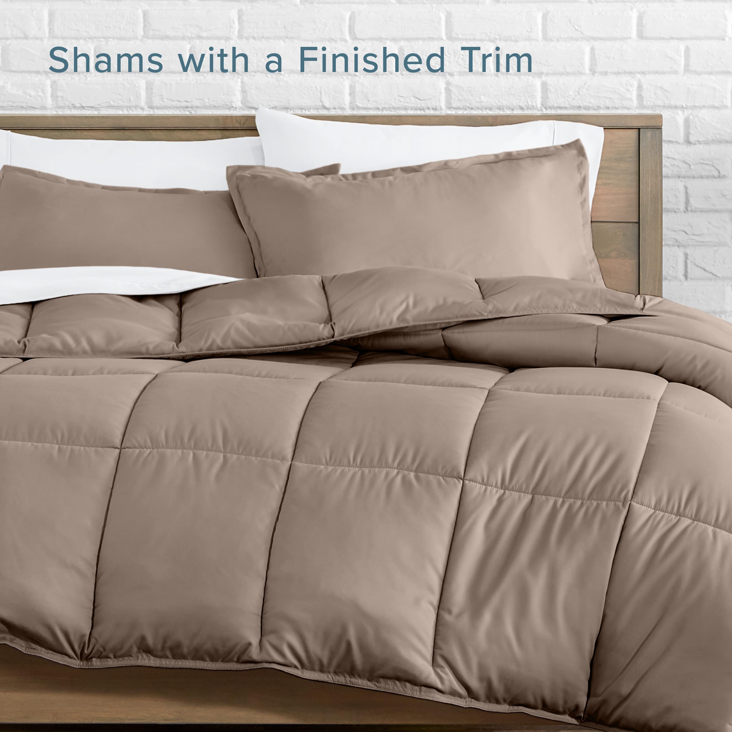 Bare Home folded comforter ready for storage highlighting compactness