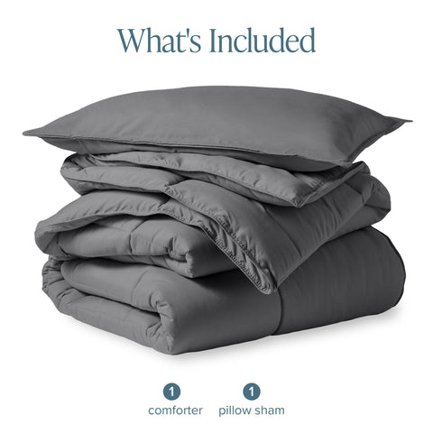 Bare Home comforter folded to show compact storage and easy handling