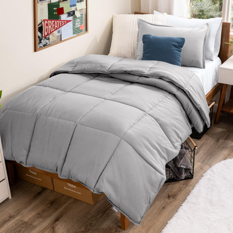 Bare Home comforter front view showing neat finish and inviting look