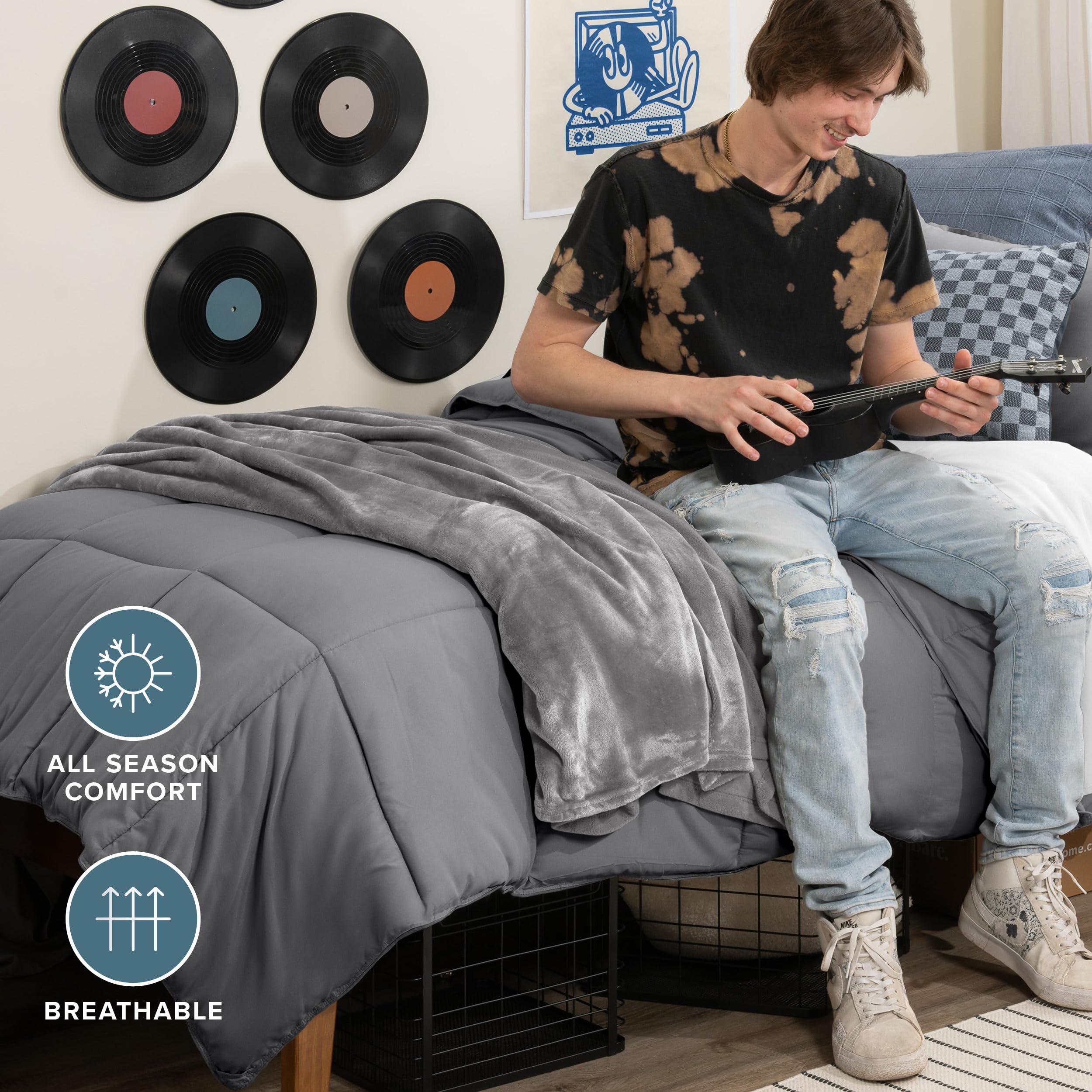 Bare Home matching pillow sham paired with comforter for cohesive styling