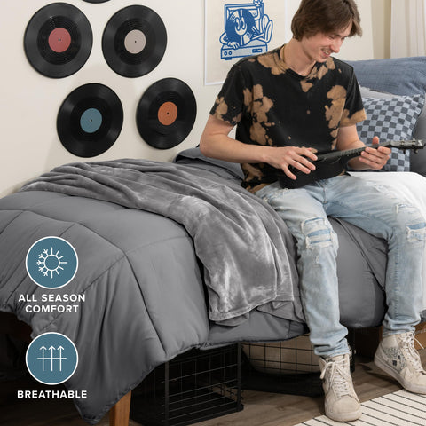 Bare Home matching pillow sham paired with comforter for cohesive styling