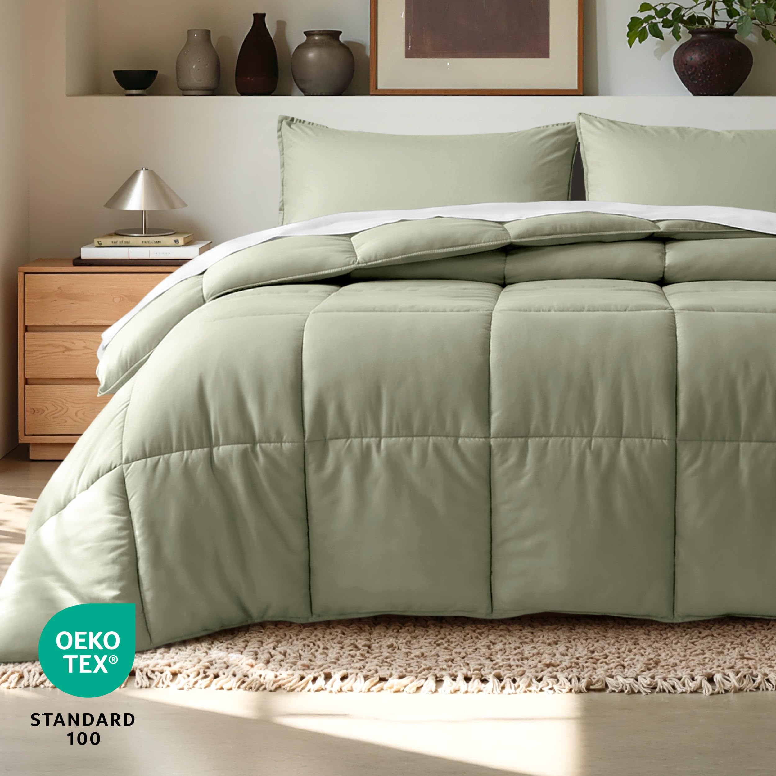 Bare Home pillow shams front view matching comforter for cohesive bedroom styling