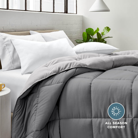 Bare Home comforter in washing machine showing easy-care convenience