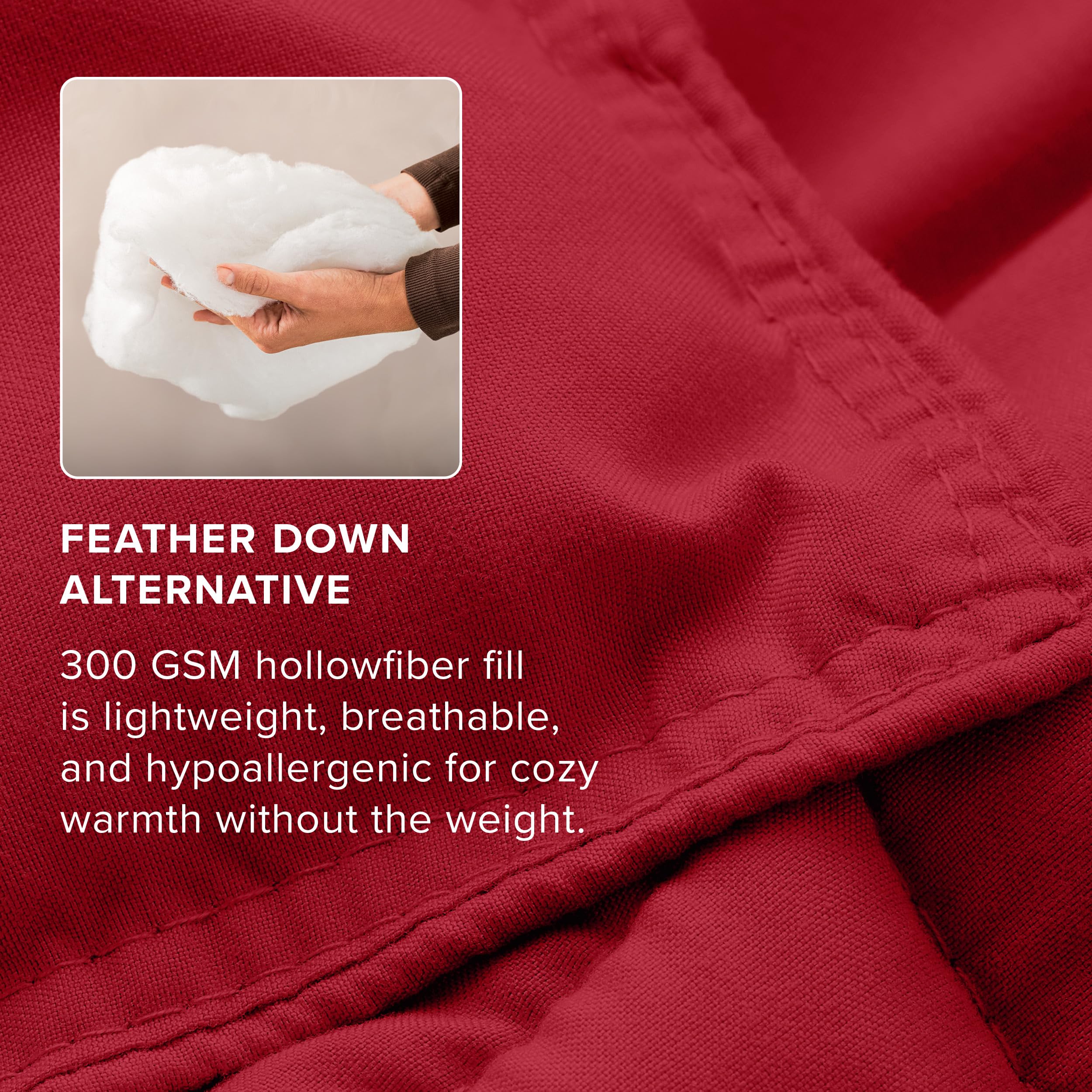 Bare Home corner and hem detail showing durable seams for long-lasting use