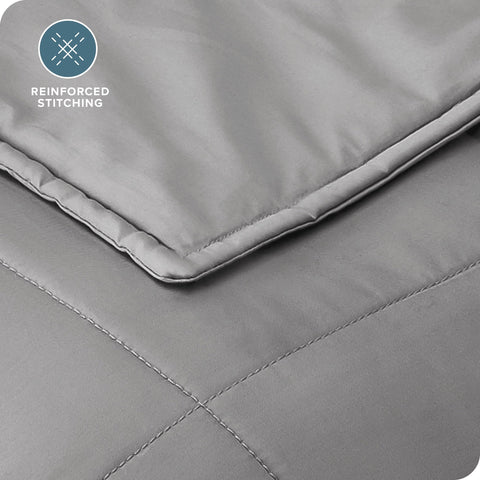 Bare Home duvet cover attached example demonstrating easier washing and extended blanket protection