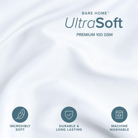 Bare Home brushed fabric close-up highlighting soft texture benefit: immediate comfort