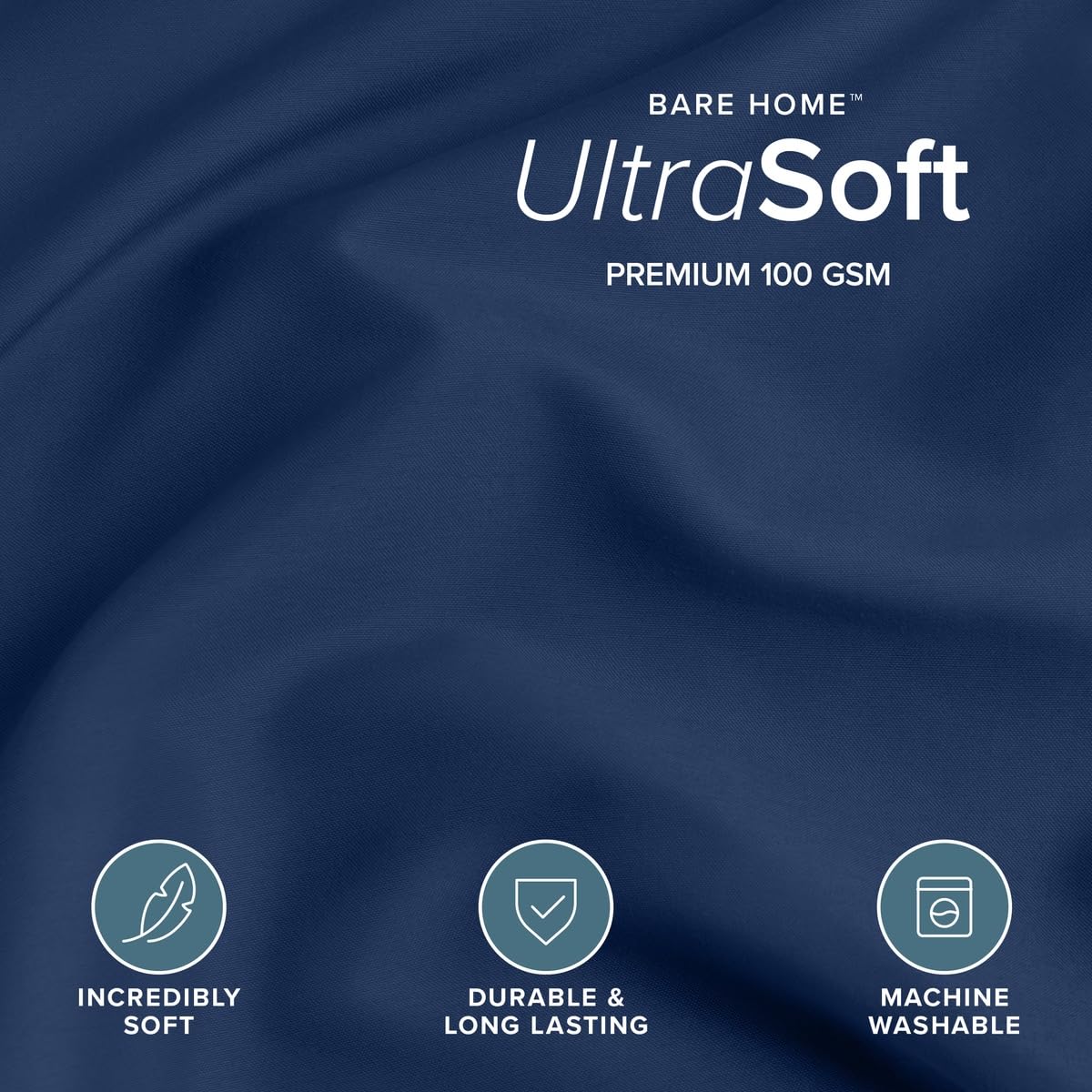 Bare Home close-up of brushed fabric texture highlighting soft feel and breathable surface
