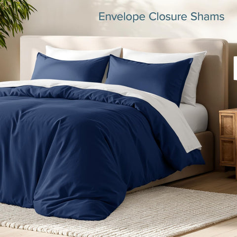 Bare Home internal corner tie view showing four ties that anchor duvet insert securely
