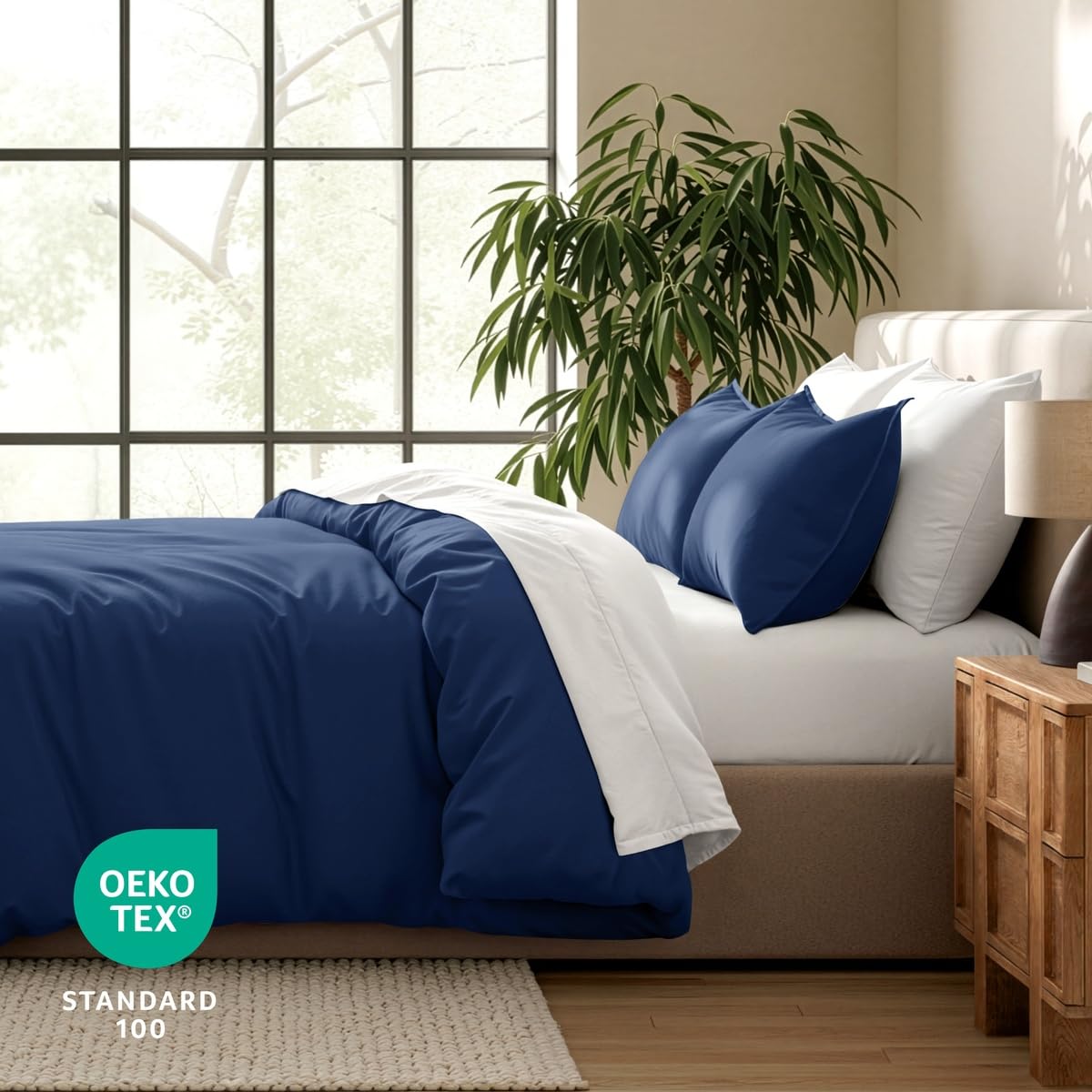 Bare Home pillow shams with envelope closure offering tidy finish and easy insert removal